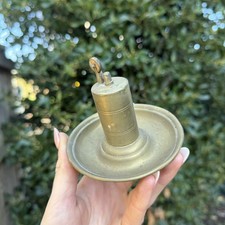 RARE ANTIQUE BRASS TRENCH ART WWI REGIMENTAL TABLE LIGHTER BRITISH TOMMY 