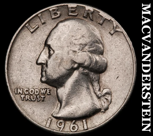1961 Washington Quarter- Silver- Scarce Better Date No Reserve #J3753