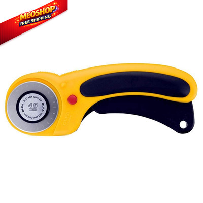 OLFA 45mm Ergonomic Rotary Cutter (RTY-2/DX) - Fabric 45mm, Yellow 