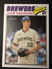 2026 Topps Heritage #144 Jacob Misiorowski Brewers Rookie Card