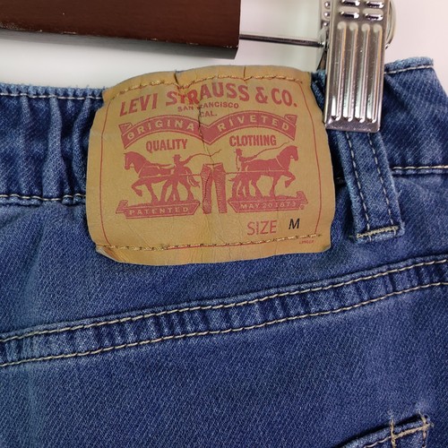 Levi Strauss Boys Size M 10-12 Blue Casual Drawstring Jogger Jeans Pants - Picture 7 of 9