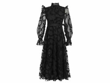 Zimmermann Mesh Midi Dress, Size OP- AUS 6, US 2, Black