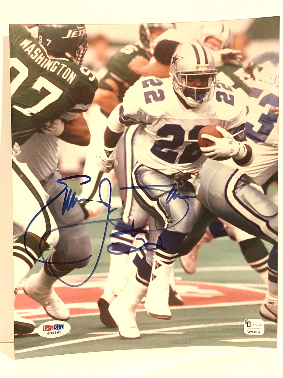 Emmitt Smith Dallas Cowboys Signed Autographed 8x10 Picture PSA/Dna