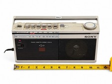 Retro Sony CFM-15 Cassette Tape Recorder Tape Player FM/AM Radio w AC Adapter