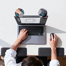 L-Shaped Elbow Pad for Desk, Memory Foam, Ergonomic Wrist Rest for Keyboard w...