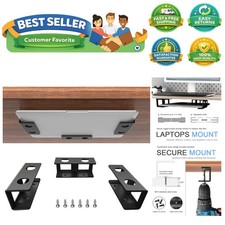 Under Desk Laptop Mount, Metal Under Desk Shelf Holder for Laptop, Mac mini, ...