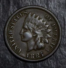 1885 Indian Cent VF     Lot 4454