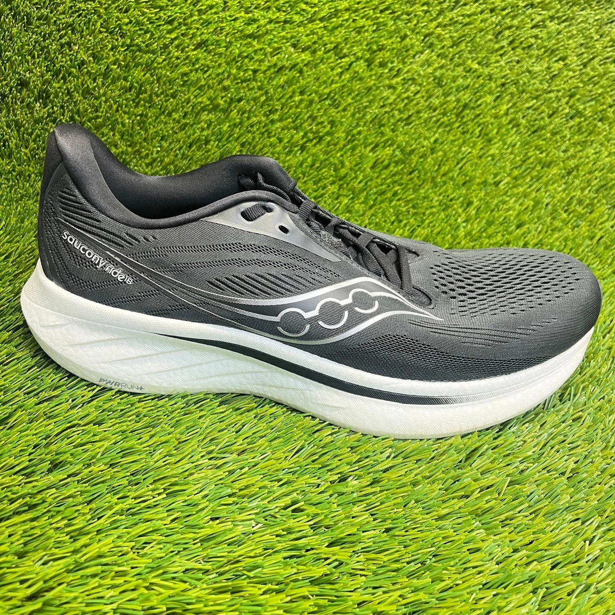 Saucony Ride 18‎ Shoes Mens Size 8.5 Black White Running Athletic Gym Sneakers Mens Saucony Ride 18 Sneakers In Black White | Soletrader main image 4