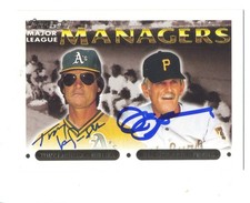 1993 Topps Gold #511 Tony LaRussa Jim Leyland dual signed auto HOF