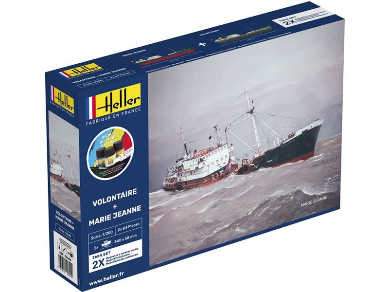 Maquette Heller 55604 bateau avec peintures et colle kit complet 1/200