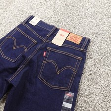 NEW Levis Jeans Womens 27 Dark Blue Denim Pants High Rise Wedgie Straight Flex