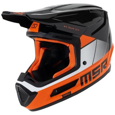 MSR  Mav Sensor Dirt Bike Motocross Helmet w/ MIPS Large Black/Orange