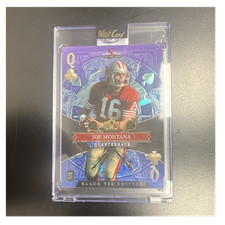Wild Card Black Tie Joe Montana SDPC-3MN /3 Serial Numbered Football Card