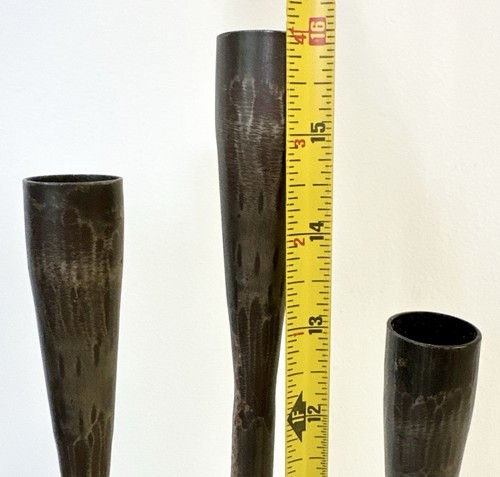 Candelabro MCM design uccellino unico ferro Stanislaw Skura 3 livelli candela anni '60 - Foto 9 di 9