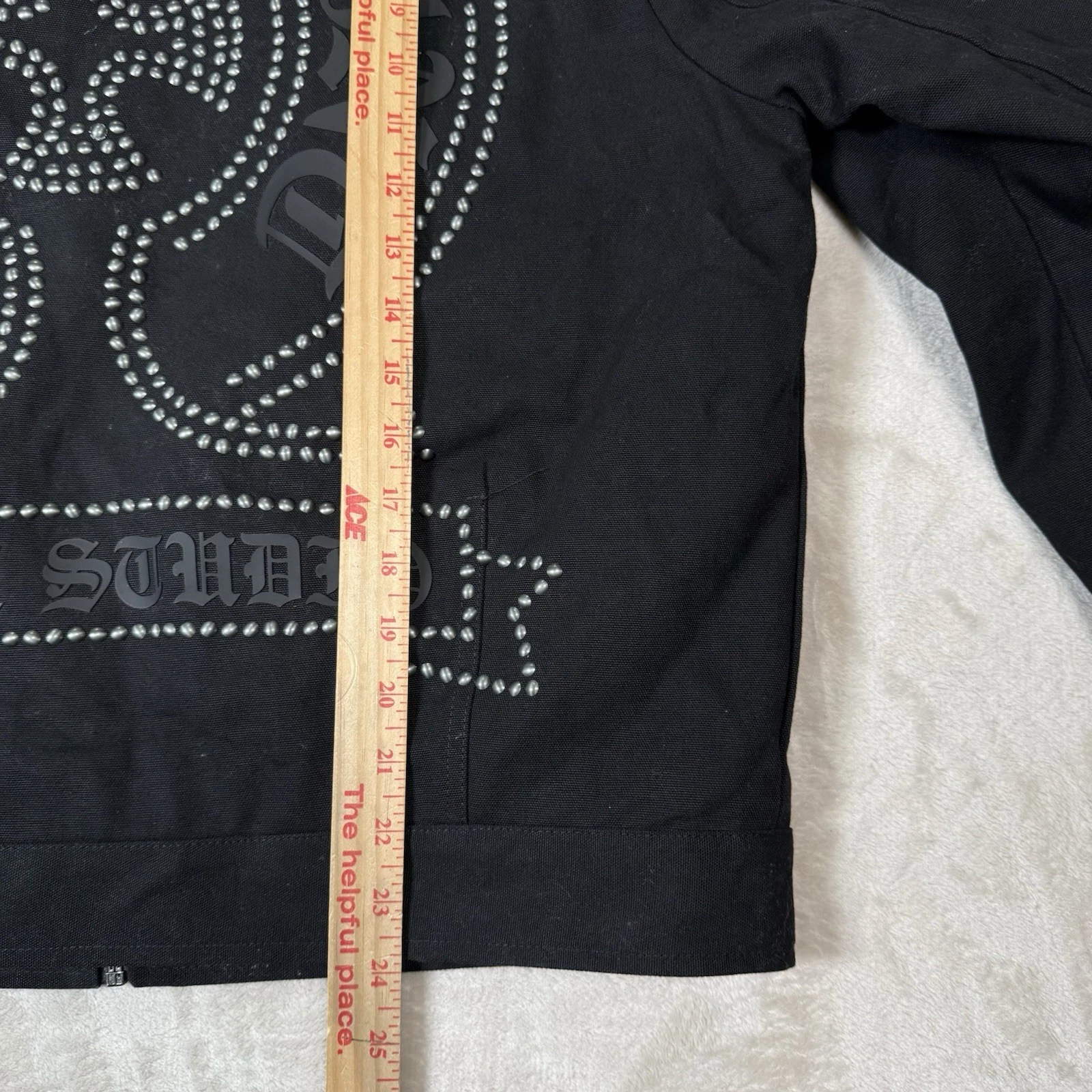 Roku Studio Street Saint Studded Canvas Jacket Size Small Black image 9