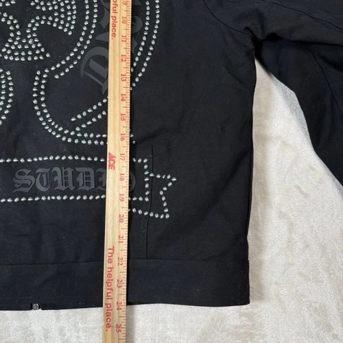 Roku Studio Street Saint Studded Canvas Jacket Size Small Black image 9