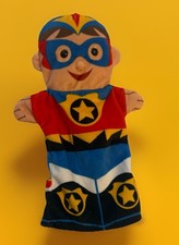 Melissa  Doug Bold Buddies Superhero Hand Puppet 10" Pretend Play Stage Kids