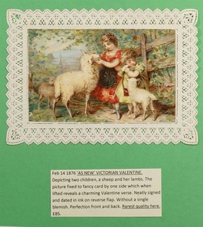 DR WHO 1876 GB VICTORIAN VALENTINES CARD R76547