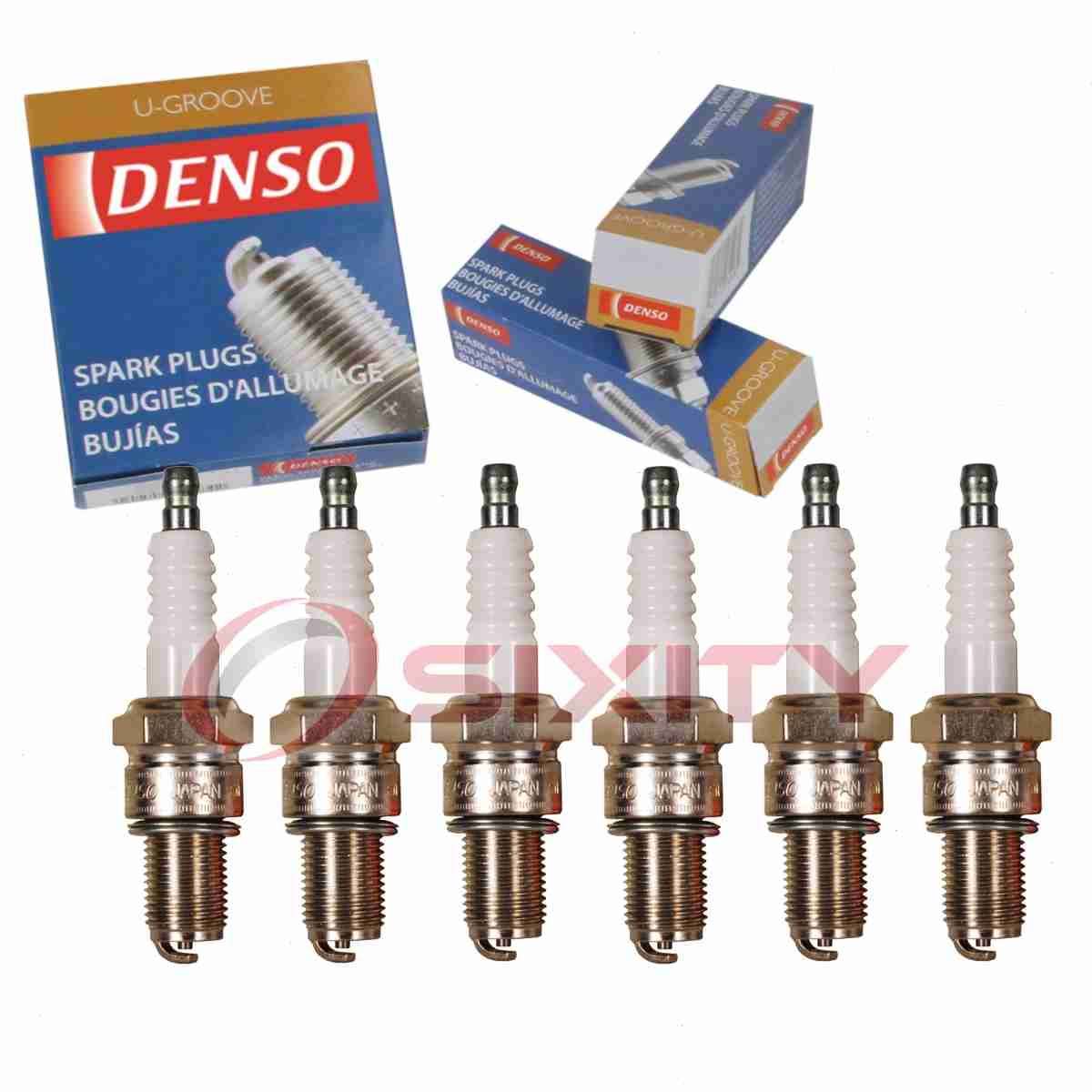 6 pc DENSO 3093 Standard U-Groove Spark Plugs for W22ES-U 4091 1111 Ignition rm