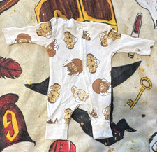 Primark Disney Lion King Zip Footless Babygrow Cotton Jersey 0-1 Month