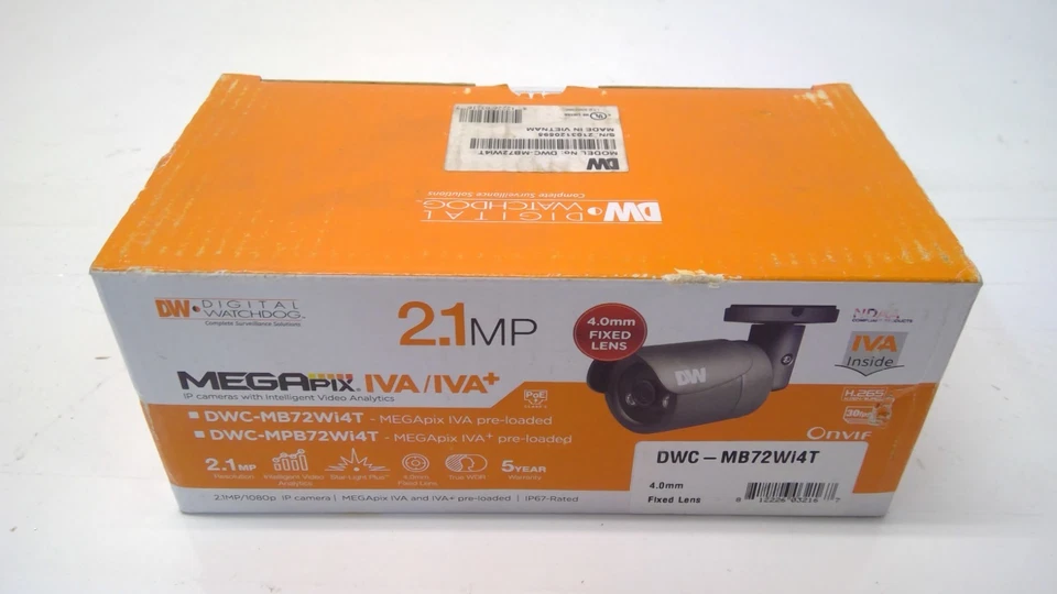 DIGITAL WATCHDOG DWC-MB72WI4T MEGAPIX IVA/IVA+ 2.1MP/1080P IP CAMERA - Image 4 of 4