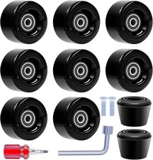 Tanzfrosch 8 Pack Roller Skate Wheels with Bearings Installed and 2 Toe Stopp...