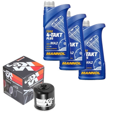 K&N Ölfilter Set MANOL 10W40 3L für Yamaha YFM 350 A GY Grizzly 2WD AH10 Bj.2009