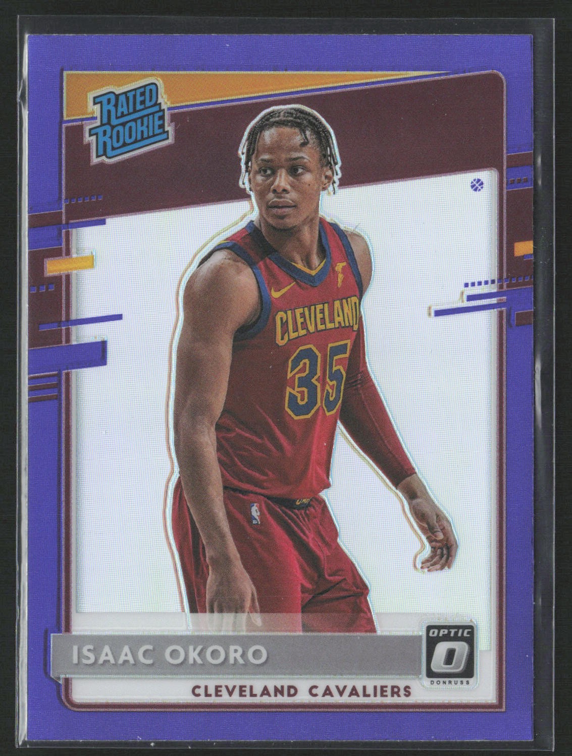 2020-21 Donruss Optic #155 ISAAC OKORO PURPLE PRIZM