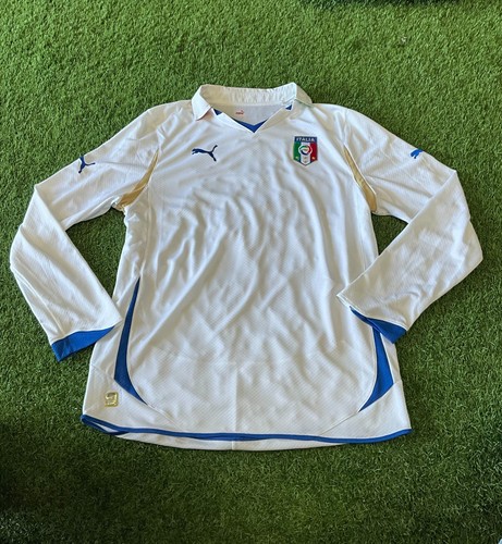 Camiseta deportiva de visitante Puma Italia 2010 - blanca para hombre - Imagen 1 de 6