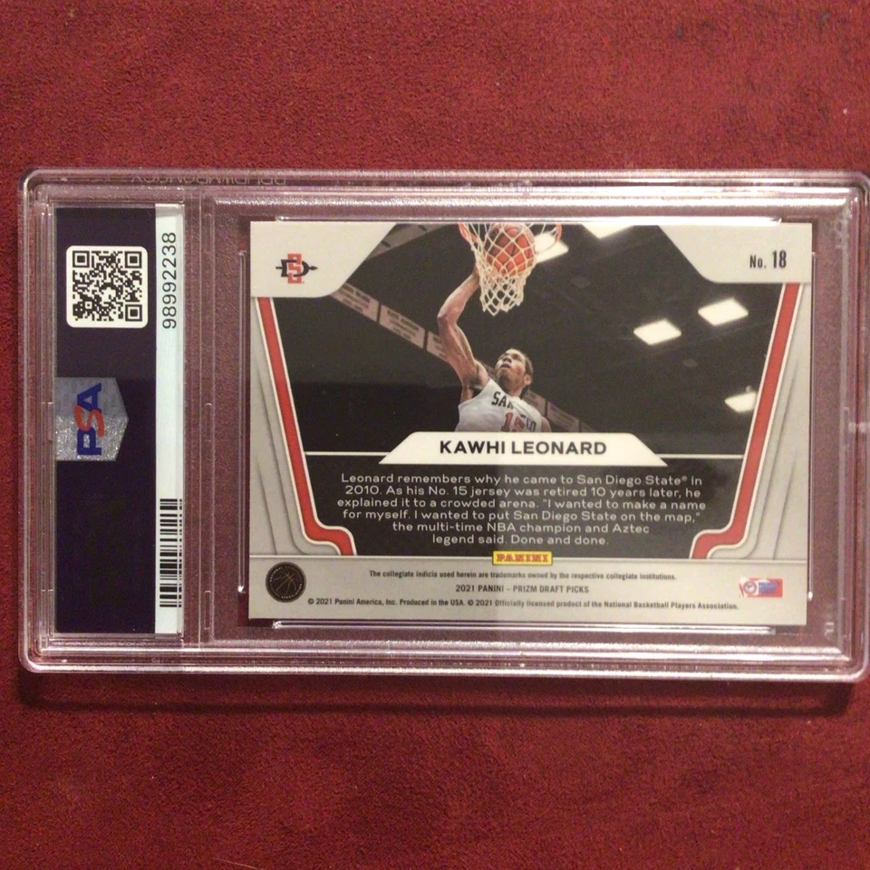 Panini Prizm Draft Picks 2021 pantalla ancha #18 Kawhi Leonard PSA 10 POP 2 🔥🔥🔥 Foto 2 de 2
