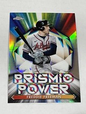 2021 Topps Chrome Baseball Prismic Power - Freddie Freeman - Atlanta Braves