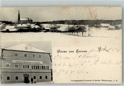 13592472 - 8391 Sonnen Kirche Maria Himmelfahrt Gasthaus Andorfer Winter 