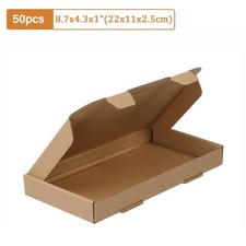 50pcs/pack 8.7x4.3x1" Cardboard Paper Boxes Mailing Shipping Corrugated Box