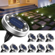 BTFARM Lampes solaires jardin 8 LED étanches — lot de 9 pièces, argenté