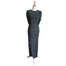 Free People Floral Midi Dress Cottage Romantic Feminine Boho Feminine Army Green