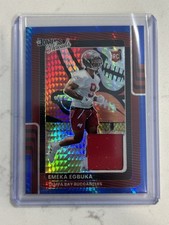 2025 Panini Donruss Optic - Donruss Threads Emeka Egbuka #DTBH-EGA Blue Hyper RC