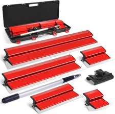 Drywall Skimming Blade Set with Portable Case, Stainless Steel 6", 10",16", 24"&