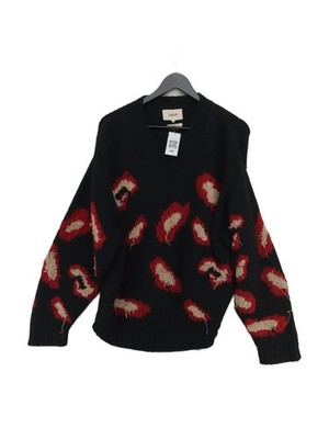 Ba&sh Damen Pullover M schwarz Wolle mit Polyamid, andere Pulli