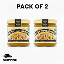 Better Than Bouillon Organic Roasted Chicken Base,Shelf-Stable,8 oz Jar 2 PACK 