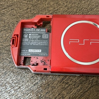 Radiant Red Sony PSP 3000 Rear Casing Shell Housing Case Part