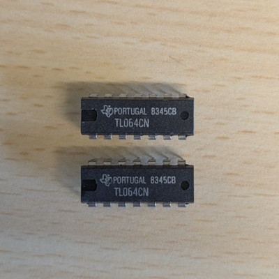 2 x Texas Instruments TL064 Quad Op Verstärker DIP-16