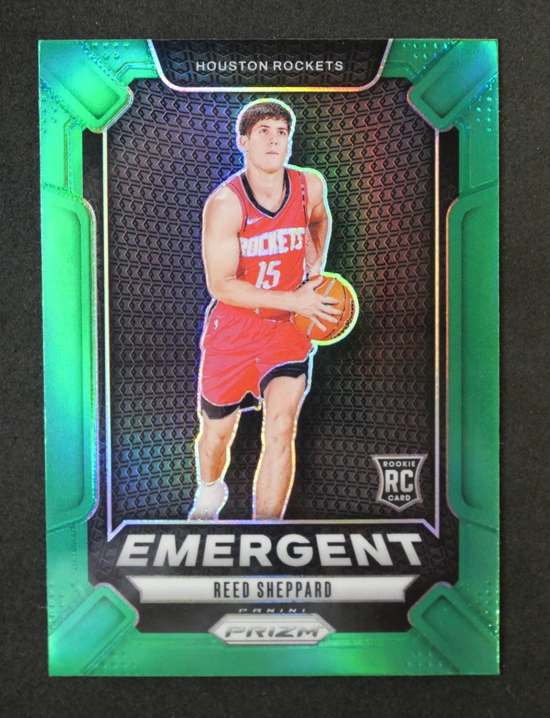 2024 PRIZM Basketball REED SHEPPARD EMERGENT GREEN Rookie RC #26
