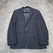 Kenneth Cole Jacket Mens Large Blue Reaction Blazer Coat Pinstripe Notch Lapel