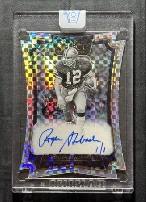 2016 Panini Select Roger Staubach 2022 Honors Die-Cut 1/1 Inscription Prizm Auto