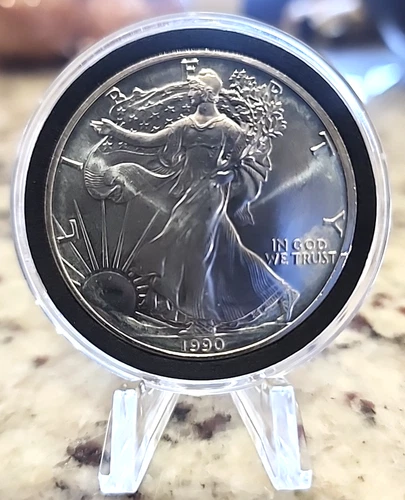 1990 American Silver Eagle Uncirculated 1oz .999 Fine Silver
