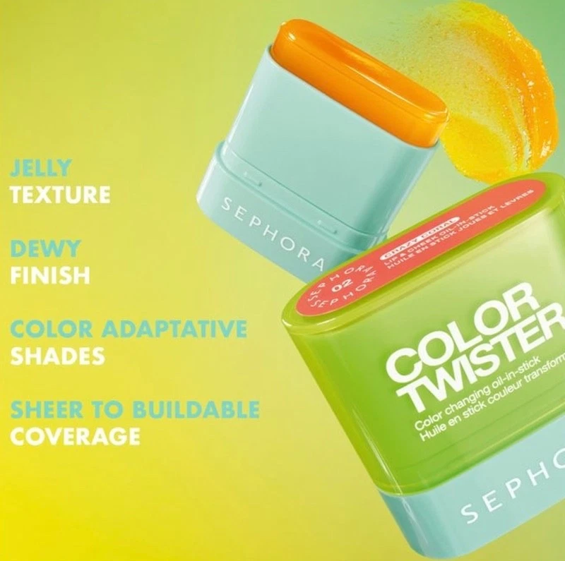 SEPHORA Color Twister Labios y mejillas Cambio de color Aceite en palo I CRAZY CORAL Foto 2 de 4