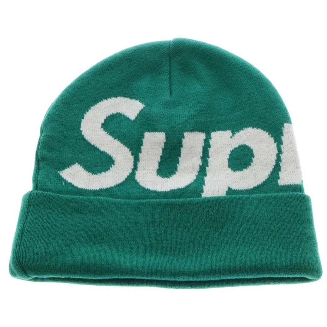 SUPREME grand logo bonnet tricot chapeau vert occasion 5bfd0966fd7f88cb21e8b8a51036c6ec