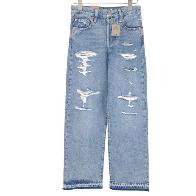 Levi's Jeans Ribcage Straight Ankle Damen Regular Te7 Größe W28 L27