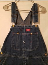 DICKIES BIB CARPENTER, WORKWEAR DENIM MEN'S OVERALLS, SIZE 42 X 30