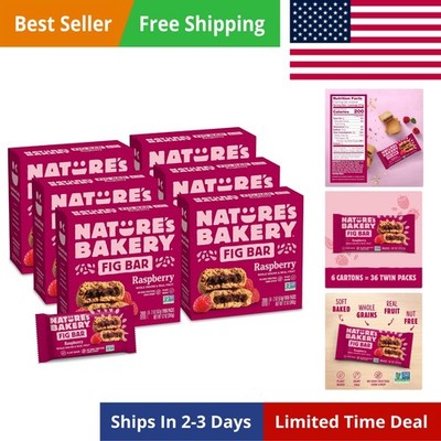 Nature s Bakery Whole Wheat Fig Bars, Raspberry, Real Fruit, , Non-GMO, Snack...